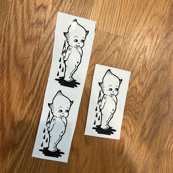 Dolls Kill Bubdle of 3 kewpie baby Elliot  Sticker Set - Black and White rare - Picture 4 of 4